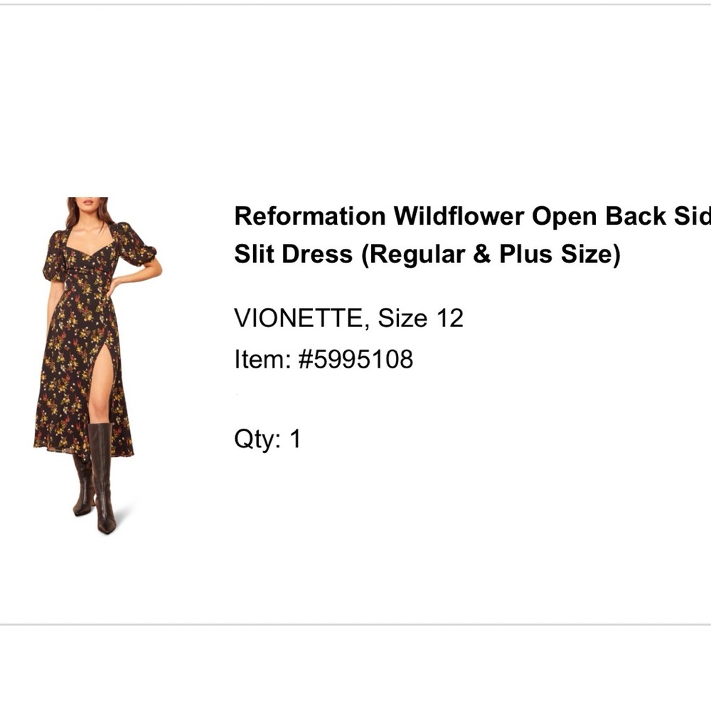 Reformation Vionette Midi Dress in Wildflower - Picture 8 of 8